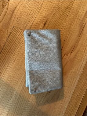 Street Level Light Blue Textured Wristlet Clutch
